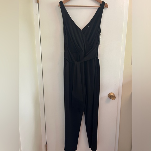 Le Chateau & Roxy Earle Colab beautiful black jumper. long waist ties, lined - Picture 2 of 11